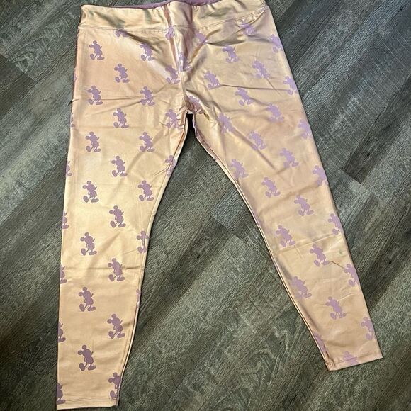 Disney Parks Rose Gold Leggings-Size 1X - Picture 2 of 6